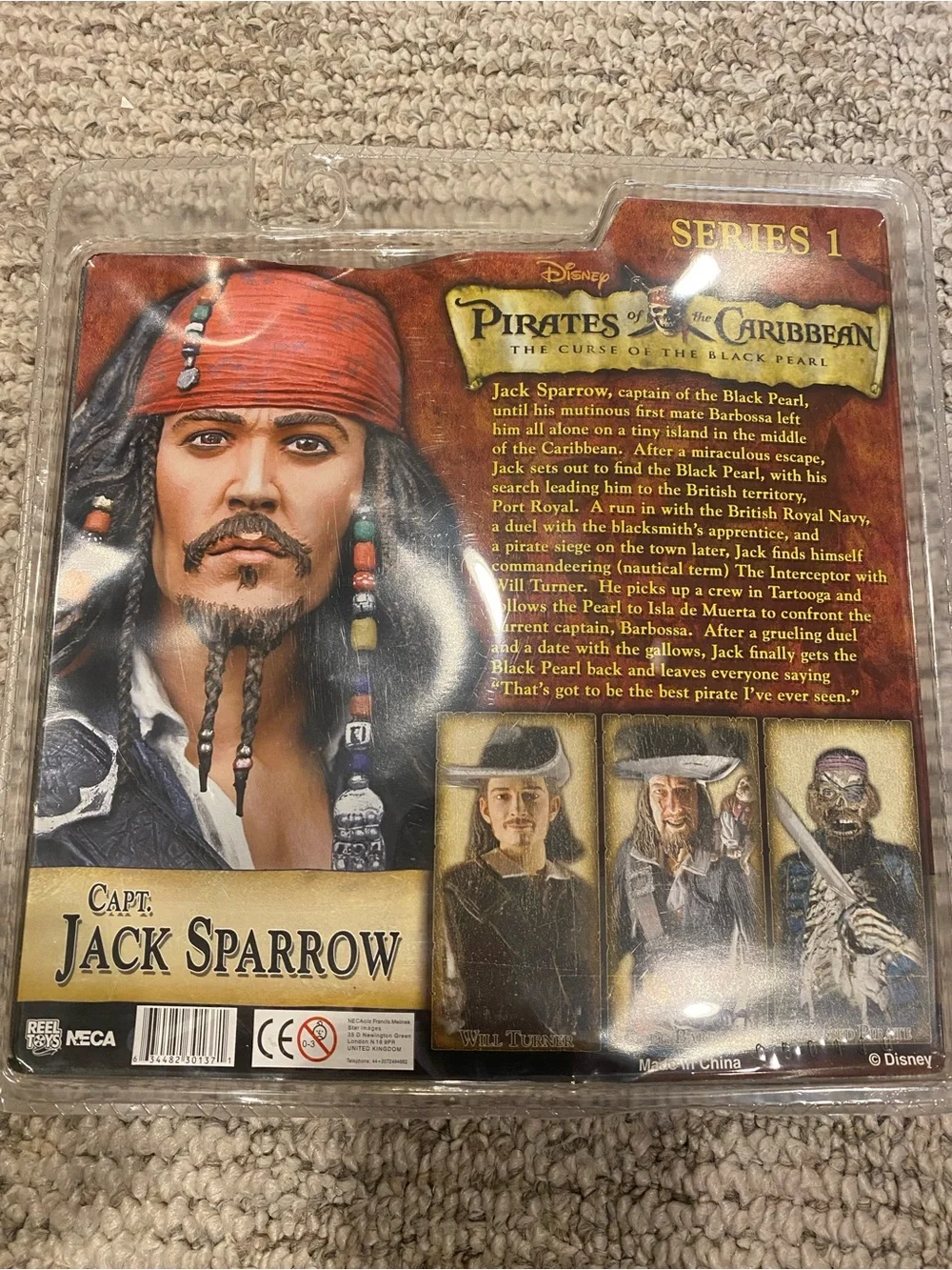 Disney Captain Jack Sparrow Action Figure - Black & Red NEW & SEALED